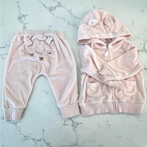 Carter’s Light Pink Sheep Terry Set Size 6 Months